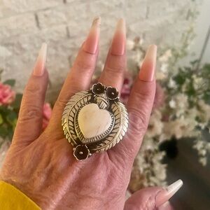 Adjustable statement artisan ring